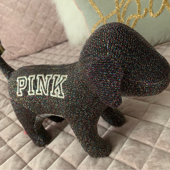 NWT VS PINK Large Multi Colored Lurex Dog - Picture 1 of 5